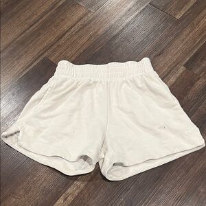 High Waist Cream Women's Shorts